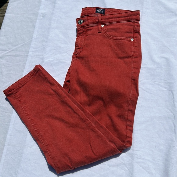 Adriano Goldschmied the stevie ankle slim straight leg Rust Size 27R - Picture 8 of 10